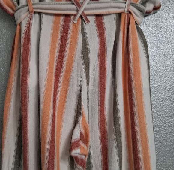 Dear Grace With Love Striped Paper Bag Cropped Pants  Size XL - Picture 7 of 10